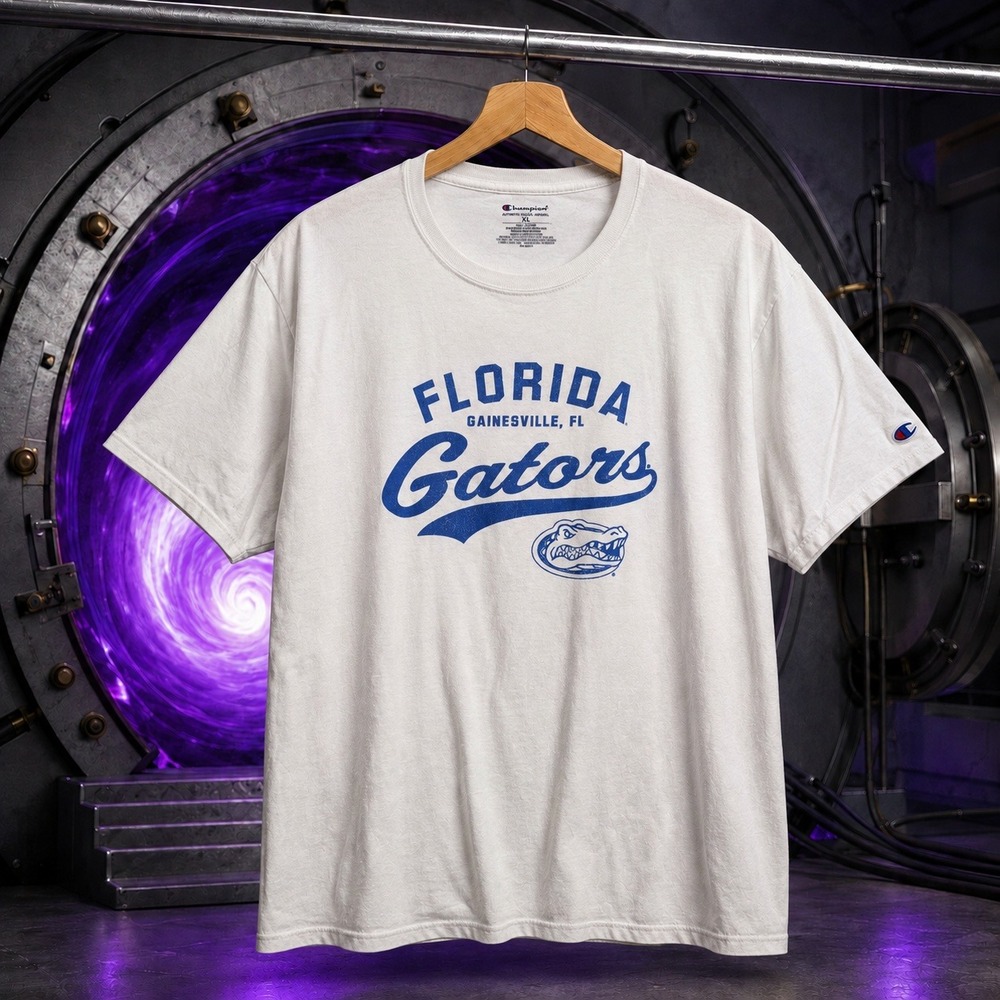 Champion Florida Gators Gainesville FL White‎ Graphic T-Shirt Mens XL